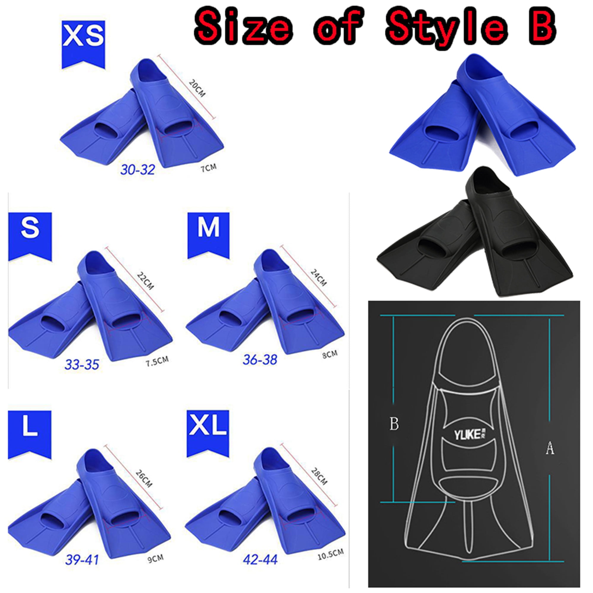 Buy Elbourn Kids Swim Fins Swim Flippers for Lap Swimming for Training, Flexible Silicone