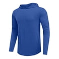 thumbnail image 4 of Turilly Hoodies Mens Solid Color Zip Up Hooded Top Soft Casual Fast Drying Long Sleeve Shirt, 4 of 5