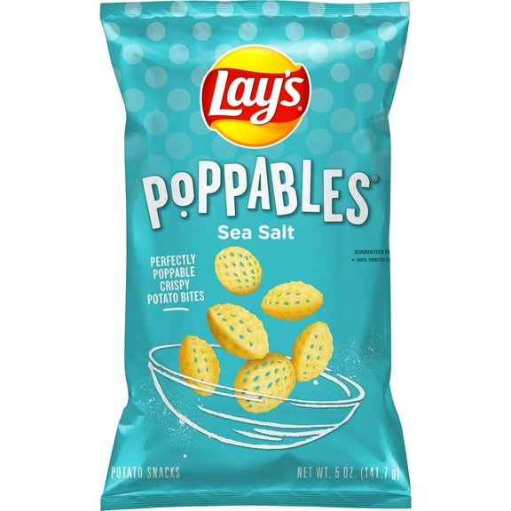Lay's Poppables Sea Salt Potato Snacks, 5 oz Single Bag