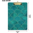 thumbnail image 3 of FMSHPON Mermaid Fish Scale Clipboard Hardboard Wood Nursing Clip Board and Pull for Standard A4 Letter 13x9 inches, 3 of 7