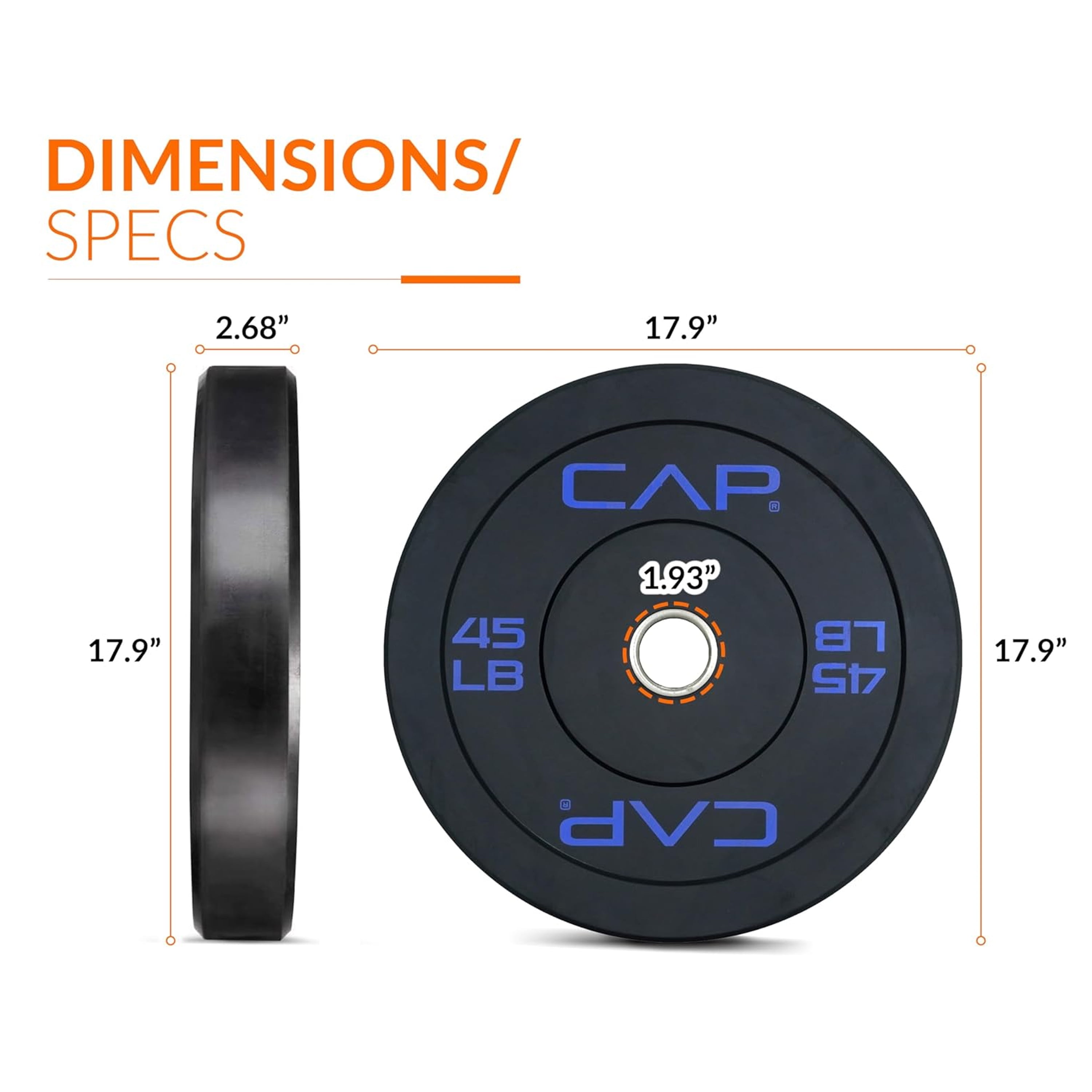 Fitvids 2" Olympic Bumper Plate Weight Plates With Steel