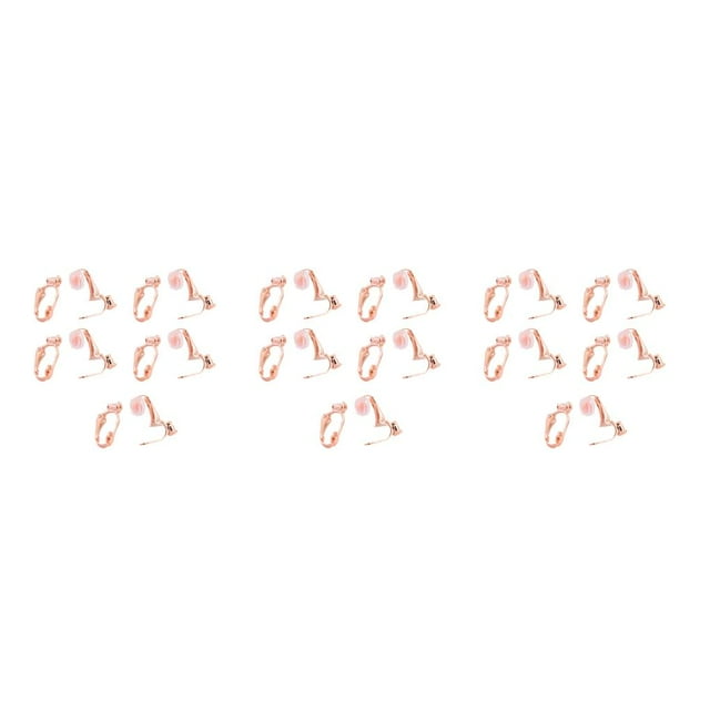 ZLight 10pcs Ear Clip Converters Earring Accessories Screw/Lever Non-Pierced Handmade with Loop Plastic Pads Findings Type16 3Set
