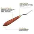 thumbnail image 5 of Uxcell 2pcs Palette Knife Painting Tool 1.97" x 0.28" Stainless Steel Teardrop Blade 7.87" Length Spatula Painting Pallet knife with Hole Beech Wood Handle for Acrylic Canvas, Red/Silver, 5 of 7
