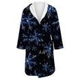 thumbnail image 4 of Women's Fleece Plush Robe Long Warm Plush Bathrobe Loungewear Jacket Printed Comfort Robe, 4 of 5