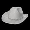 thumbnail image 3 of cowboy hat,Glitter Western cowboy hats for women Cowgirl Hat,Wide Brim Costume Bling Sun Hat for Men Beach,Funny Hat Flashing fancy dress Party supplies,bride adult nightclub carnival hat Macarena none, 3 of 8