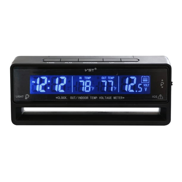 Reloj Despertador Digital Zulema Termómetro Interior Exterior LCD Termómetro digital para automóvil