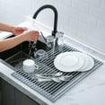 thumbnail image 5 of Mainstays Silicone Roll-Up Dish Drying Rack for Kitchen Sink, Over Sink Dish Drainer Mat, Space-Saving Kitchen Organizer, 5 of 12