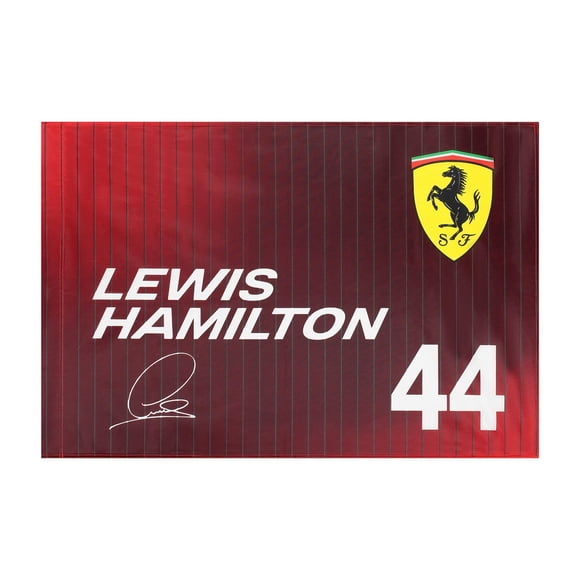 Bandera Scuderia Ferrari F1 Lewis Hamilton Roja 58,4 x 88,9 cm