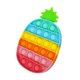 thumbnail image 4 of Fidget Toy Rainbow Push Pop Bubble Toy Silicona Niños Herramienta de alivio del estrés educativo, Arco iris de piña Inevent FN000425-01, 4 of 7