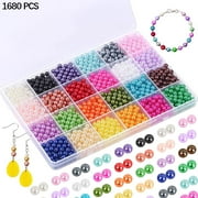 1680PCS Pearls Beads with Hole, Round Loose Spacer Beads, for Jewelry Making craft Sewing Sweater Shirts Home Decoration Gift for Lover, Family