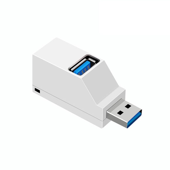 Hub USB de 3 puertos Bearachild Mini USB 2.0 3.0 para PC portátil blanco