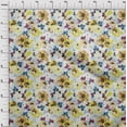 thumbnail image 4 of oneOone Velvet Dark Mustard Fabric Florals Craft Projects Decor Fabric Printed By The Yard 58 Inch Wide-JO, 4 of 4