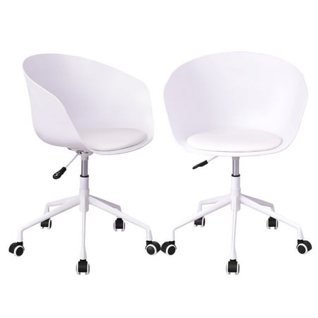 Gymax Set Of 2 Desk Chair Pp Swivel Height Adjustable Rolling Home