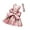 Pink, variant on HOMEIORA 1pc Doggy Dress Plaid Puppy Girl Skirt with Lead Rope, Adjustable Doggie Summer Dresses, Pink