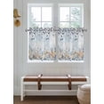 thumbnail image 2 of Blue Beige Coastal 2 Panel Kitchen Curtains for Small Windows, Beach Starfish Summer Eucalyptus Ombre Bathroom Tier Curtain, Short Window Treatment for Bedroom/Living Room 55"x36", 2 of 6
