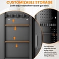thumbnail image 4 of 47.24" Wall Safe Between the Studs, Hidden Safe with Removable Pegboard, Wall Gun Safe with 3 Adjustable Shelves and Magnetic Slot (Black-Digital), 4 of 5
