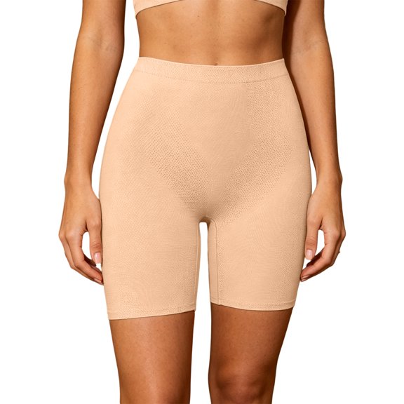 Women's Panties Breathable Seamless Biker Shape Shorts High Waist Stretch Anti Rub Workout Safety Underwear Shorts Complexion One Size