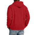 thumbnail image 4 of Hoodie Mens Quarter Zip Pullover Basic Sweatshirt Men Drawstring Hooded with Plain Elastic Hem 1/4 Zip Sweatshirt Red L, 4 of 9