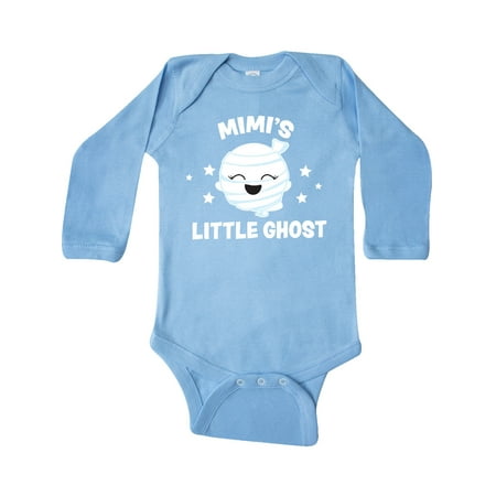 

Inktastic Cute Mimi s Little Ghost with Stars Gift Baby Girl Long Sleeve Bodysuit