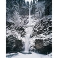 thumbnail image 3 of Unknown 12x14 Black Modern Framed Museum Art Print Titled - Frozen Bridge on Waterfall, 3 of 5