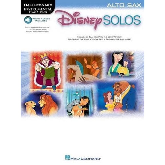 Disney Solos for Alto Sax Play Along with a Full Symphony Orchestra! Book/Online Audio (Other)