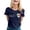 Navy, variant on Womens Mexico Heart Flag Graphic Crewneck T Shirt Heartbeat Line Print National Pride Football Fan Match Day Casual Short Sleeve Tops