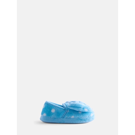 Wonder Nation Toddler Girls Bow Polka Dot Slippers