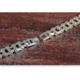 thumbnail image 5 of Cadena de bicicleta Yashi Tium Steel Blet Personality Plateada y negra 11679, 5 of 5