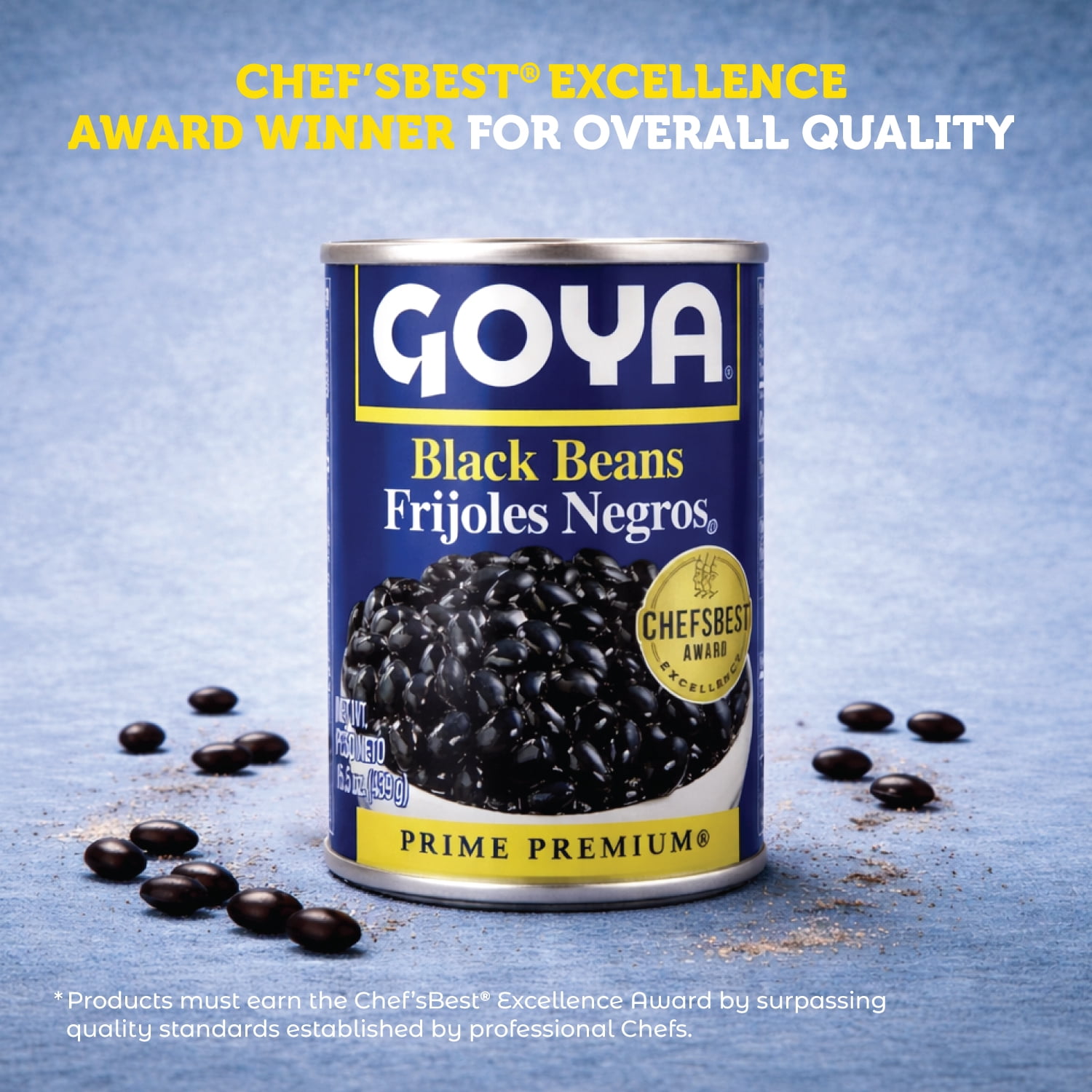 GOYA Black Beans 10.5 oz Can - Gluten Free, Cholesterol Free, Low Fat