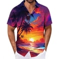 thumbnail image 2 of COSFO Short Sleeve Men's Button Down Shirts Hawaiian Summer Tops Vacation Collared Relaxed Fit Tropical Mens Shirts Casual, 2 of 6