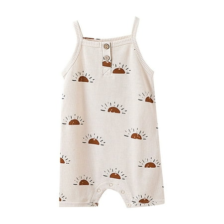

Baby Boys & Girls Romper Suspenders Check Jumpsuit Button Pajamas Footless Jumpsuit 2024 Fashion