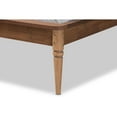 thumbnail image 6 of Baxton Studio Jamila Modern Transitional Walnut Brown Finished Wood and Synthetic Rattan Full Size Platform Bed, 6 of 7