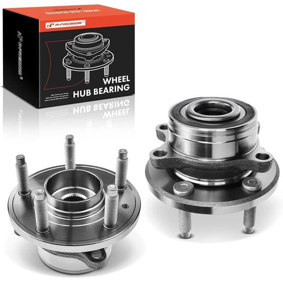 A-Premium 2 x Wheel Bearing and Hub Assembly with 5-Lug Compatible with Ford Explorer 2011-2019, Police Interceptor Utility 2013-2019