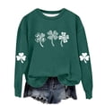 thumbnail image 3 of OGLCCG St. Patrick's Day Sweatshirts for Kids Girls Clover Printed Long Sleeve Crewneck Irish Shamrock Shirt Casual Loose Pullover Tops 1-13 Years, 3 of 4