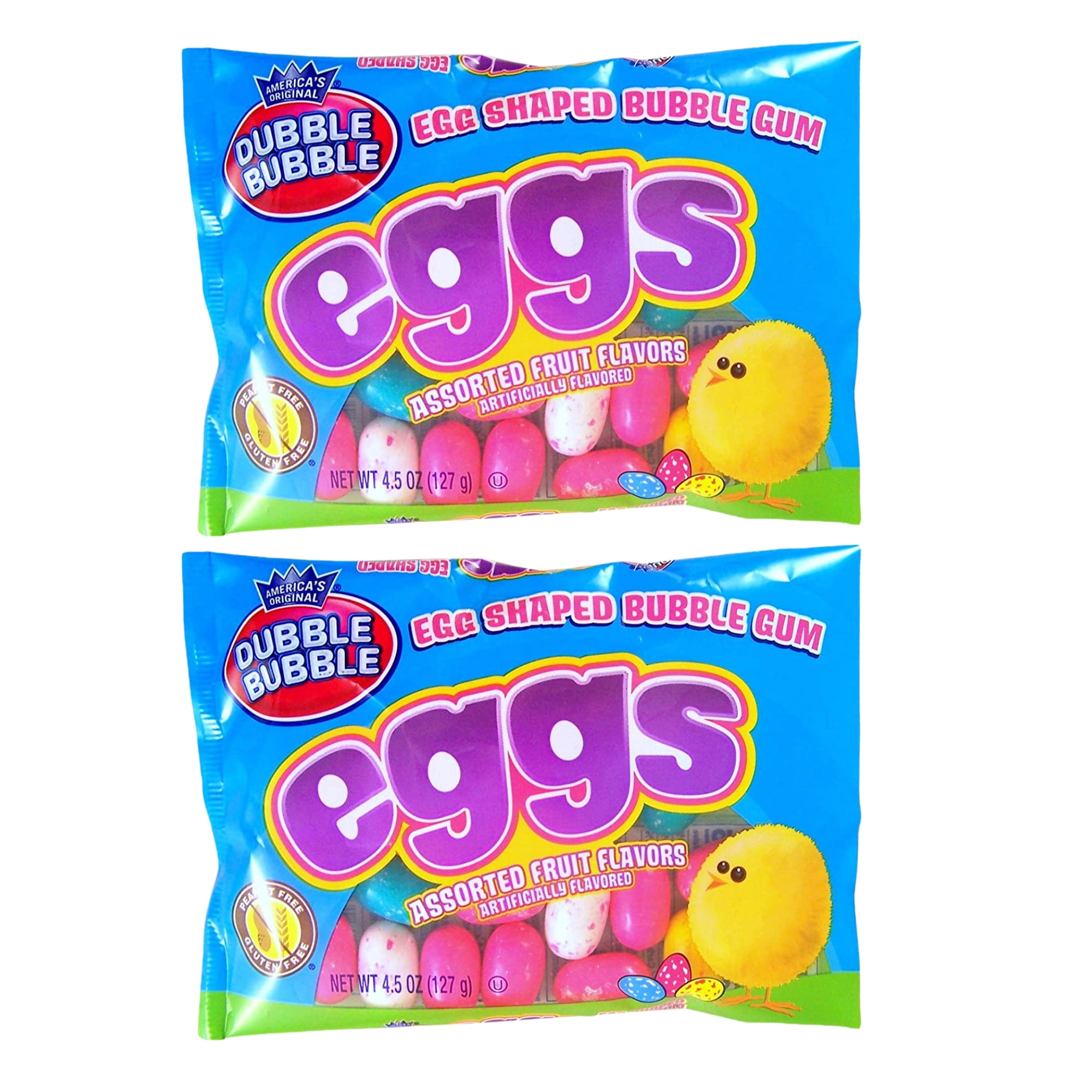 Dubble Bubble Egg Shaped Bubble Gum, Assorted Fruity Flavor Candy for