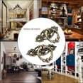 thumbnail image 3 of OULII 10pcs Vintage Kitchen Cabinet Cupboard Dresser Door Drawer Ring Pull Handles Knobs (Antique Brass), 3 of 5