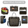 thumbnail image 2 of Dog Paw Print and Bone Black Insulated Leakproof Lunch Box for Women, Large Lunch Bag for Tween Teen Adult, Loncheras Para Mujer for Work Beach Travel Picnic Camping, 2 of 6