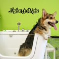 thumbnail image 3 of Adhesivo de pared de PVC con citas de bienvenida, calcomanía de pared con estampado de huellas de perro, arte de vinilo para pared para sala de estar, puerta de entrada, porche, decoración del hogar,, 3 of 8