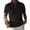Black#147, variant on Men's Fashion Solid Short Sleeve Polos Shirts with Jacquard Lapel for Casual Wear White XXL
