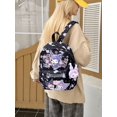 thumbnail image 3 of Mochila infantil con estampado de Diablo negro(grande), mochila escolar de 33cm con colgante de peluche para niñas., 3 of 7