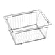 thumbnail image 1 of Cesta de almacenamiento plegable de acero inoxidable, organizador resistente al desgaste, ahorra espacio. plata, 1 of 9