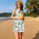 thumbnail image 3 of Balery Lilies Flowers Vestidos de verano para mujer con estampado: vestido holgado sin mangas, vestido playero informal y cómodo para días calurosos., 3 of 7