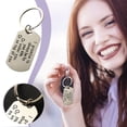 thumbnail image 2 of Couple Keychain Letter Stainless Steel Keychain Birthday Gift, 2 of 9
