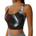 thumbnail image 2 of Kdxio Cool Black And White Dragon Print Workout Crop Tank Top for Women Racerback Yoga Tank Tops Athletic Sports Shirts Exercise Undershirts, 2 of 5
