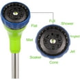 thumbnail image 5 of GREEN MOUNT Watering Wand, 16 Inches Sprayer Wand with 8 Watering Patterns for Lawn and Garden Use, Blackish Green, 5 of 7