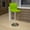 Green, variant on Emma + Oliver Coti Modern Channel Tufted White Vinyl Upholstered Height Adjustable Mid-Back Stool and Chrome Pedestal Base with Footrest