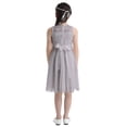 thumbnail image 4 of Vxuxlje Kids Flower Girls Dresses Wedding Lace Chiffon Sleeveless Bridesmaid Dress Princess Prom Ball Gray 16, 4 of 7