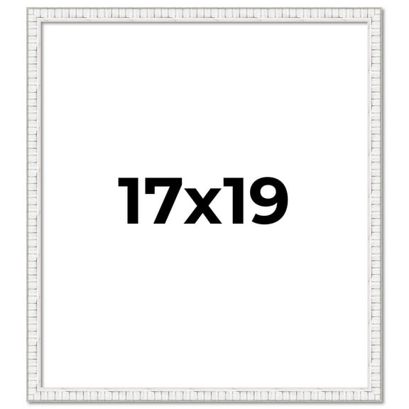 17x19 Frame White Real Wood Picture Frame Width 0.75 inches | Interior Frame Depth 0.5 inches |