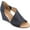 Blue, variant on Womens Aretha Back Heel Zip Peep Toe Wedge Sandals, Widths Available