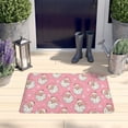 thumbnail image 2 of Pink Christmas Santa Pattern Flannel Non Slip Door Rugs,Washable Door Mats Indoor,Decorative Door Mats,Dirt-Resistant and Absorbent Doormat for Entrance,Bedroom,Kitchen,Bathroom,23.5x16in(60x40cm), 2 of 5